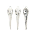 Antique Silver Zinc Alloy Bird Skull Charm Pendant No.691615 for DIY Necklace Bracelet Jewelry Making view 2