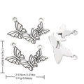 Antique Silver Zinc Alloy Butterfly Charm Pendant No.419824 for DIY Necklace Bracelet Jewelry Making view 1