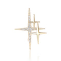 Alloy Rhinestone Cross Star Brooch Pin For Coats And Suits view 5