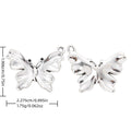 Antique Silver Zinc Alloy Butterfly Charm Pendant No.771081 for DIY Necklace Bracelet Jewelry Making view 1
