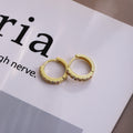 Luxury Small Gold Hoop Huggie Zircon Pave Sparkling Fashion Ear Cuff Earrings view 2