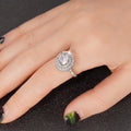 Light Luxury Elegant Single Ring For Women, Sparkling Statement Finger Ring Banquet Jewelry view 3