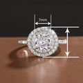 Light Luxury Elegant Single Ring For Women, Sparkling Statement Finger Ring Banquet Jewelry view 4