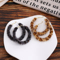 Light Luxury Leopard Print Flocked Alloy Hoop Earrings For Women Autumn Winter Hong Kong Style Earrings view 1