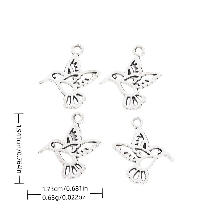 Antique Silver Zinc Alloy Bird Charm Pendant for DIY Necklace Bracelet Jewelry Making