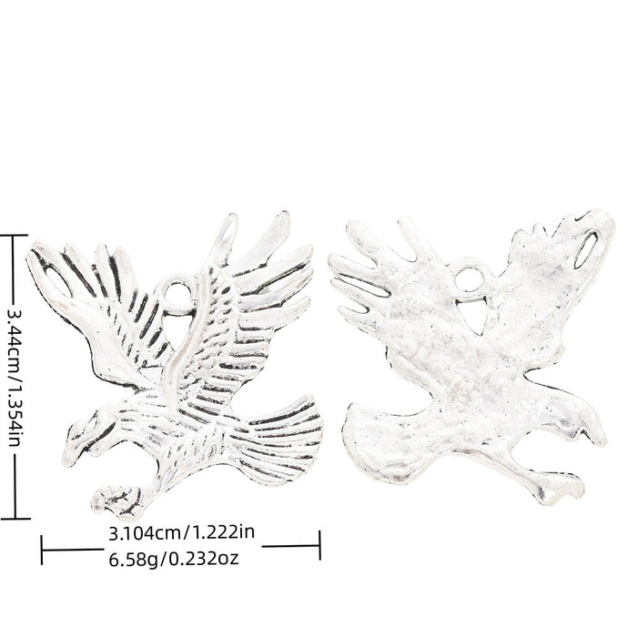 Antique Silver Zinc Alloy Eagle Charm Pendant for DIY Necklace Bracelet Jewelry Making