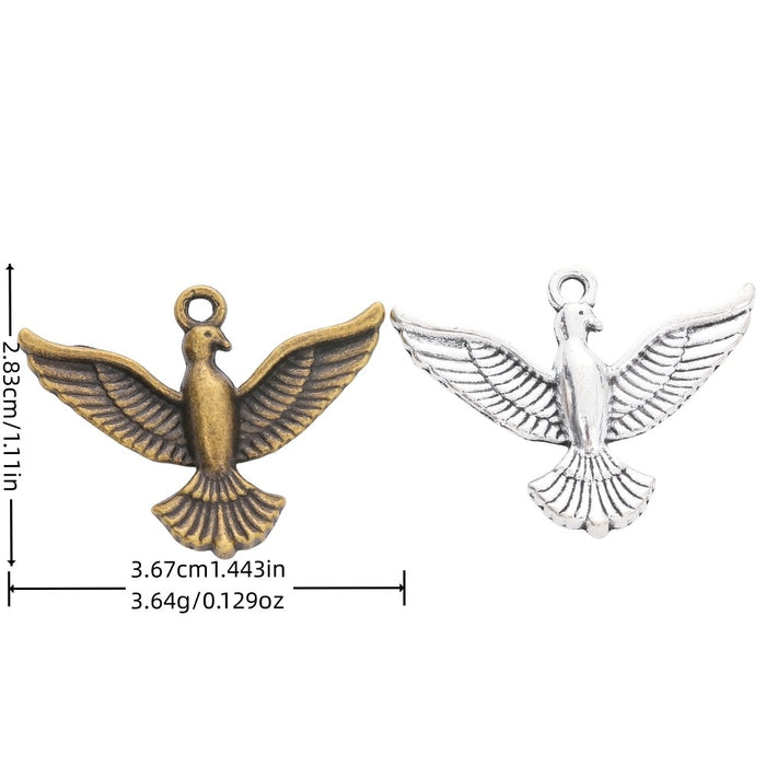 Zinc Alloy Eagle Charm Pendant No.810310 for DIY Necklace Bracelet Jewelry Making