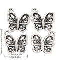 Antique Silver Zinc Alloy Butterfly Charm Pendant No.274087 for DIY Necklace Bracelet Jewelry Making view 1