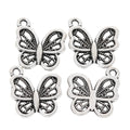 Antique Silver Zinc Alloy Butterfly Charm Pendant No.274087 for DIY Necklace Bracelet Jewelry Making view 2