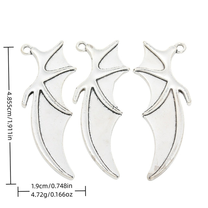 Antique Silver Zinc Alloy Wings Charm Pendant for DIY Necklace Bracelet Jewelry Making