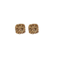 Light Luxury Gold Plated Alloy Square Rhinestone Stud Earrings With Silver Posts Vintage Style view 5