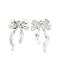 Antique Silver Zinc Alloy Bow Tie Charm Pendant No.395188 for DIY Necklace Bracelet Jewelry Making view 2