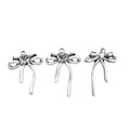 Antique Silver Zinc Alloy Bow Tie Charm Pendant No.855353 for DIY Necklace Bracelet Jewelry Making view 2