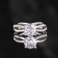 Classic Round Zircon Ring For Women, Micro Pave Engagement Wedding Jewelry Accessory view 3