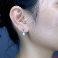 Simple Business Geometric Zircon Earrings For Women Minimalist Daily Wear Jewelry view 3