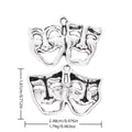 Vintage Zinc Alloy Mask Pendant Charms For DIY Jewelry Accessories Necklace Bracelet Making view 1