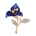 Alloy Enamel Begonia Flower Brooch For Blazers And Coats view 5