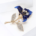 Alloy Enamel Begonia Flower Brooch For Blazers And Coats view 3