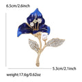 Alloy Enamel Begonia Flower Brooch For Blazers And Coats view 4