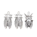Vintage Zinc Alloy Cicada Insect Pendant Charms For DIY Jewelry Accessories Necklace Making view 2