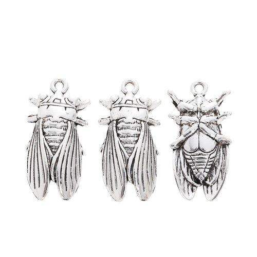 Vintage Zinc Alloy Cicada Insect Pendant Charms For DIY Jewelry Accessories Necklace Making