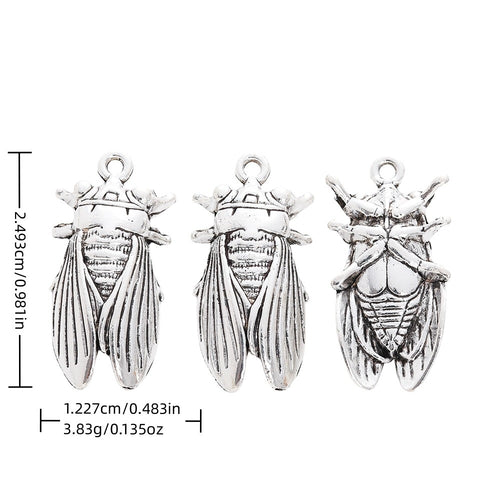 Vintage Zinc Alloy Cicada Insect Pendant Charms For DIY Jewelry Accessories Necklace Making