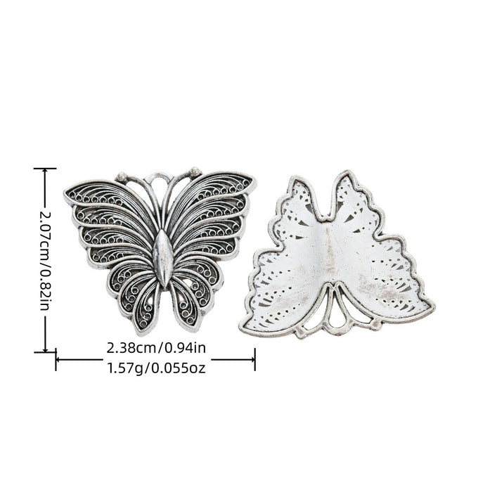 Antique Silver Zinc Alloy Butterfly Charm Pendant No.957194 for DIY Necklace Bracelet Jewelry Making