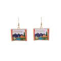 Creative Cartoon Camping Beach Vacation Alloy Enamel Oil Painting Style Hook Dangle Earrings view 5