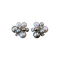 Silver Needle Zircon Contrast Color Faux Pearl Round Ball Stud Earrings For Women Light Luxury view 5