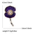 Alloy Enamel Poppy Flower Brooch Pin For Women's Suits view 6