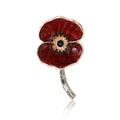 Alloy Enamel Poppy Flower Brooch Pin For Women's Suits view 5