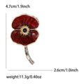 Alloy Enamel Poppy Flower Brooch Pin For Women's Suits view 4