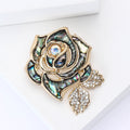 Alloy Shell Rose Flower Brooch For Women's Suit And Sweater view 3