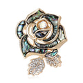 Alloy Shell Rose Flower Brooch For Women's Suit And Sweater view 1
