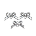 Antique Silver Zinc Alloy Bow Tie Charm Pendant No.149446 for DIY Necklace Bracelet Jewelry Making view 2