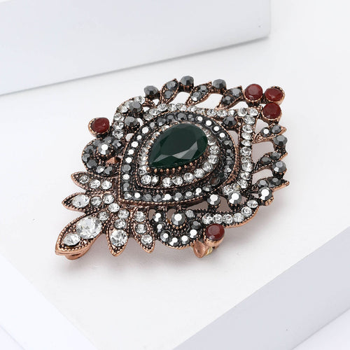 Alloy Rhinestone Vintage Brooch Pin For Suits And Coats