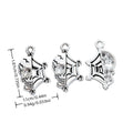 Antique Silver Zinc Alloy Skull Web Charm Pendant for DIY Necklace Bracelet Jewelry Making view 1