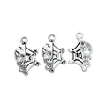 Antique Silver Zinc Alloy Skull Web Charm Pendant for DIY Necklace Bracelet Jewelry Making view 2