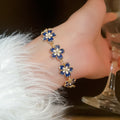 French Vintage Alloy Shell Flower Bangle Minimalist Elegant Metal Bracelet view 4