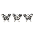 Antique Silver Zinc Alloy Butterfly Charm Pendant No.792895 for DIY Necklace Bracelet Jewelry Making view 2