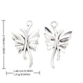 Antique Silver Zinc Alloy Butterfly Charm Pendant No.940636 for DIY Necklace Bracelet Jewelry Making view 1