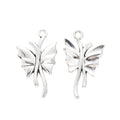 Antique Silver Zinc Alloy Butterfly Charm Pendant No.940636 for DIY Necklace Bracelet Jewelry Making view 2