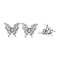 Antique Silver Zinc Alloy Butterfly Charm Pendant No.504328 for DIY Necklace Bracelet Jewelry Making view 2