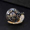 Black Gold Tone Snail Metal Brooch Pin for Jackets and Lapels view 4