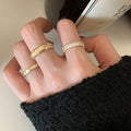 Vintage Square Zircon Open Ring With Trendy Design For Women view 3