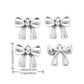 Antique Silver Zinc Alloy Bow Tie Charm Pendant No.040773 for DIY Necklace Bracelet Jewelry Making view 1