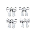 Antique Silver Zinc Alloy Bow Tie Charm Pendant No.040773 for DIY Necklace Bracelet Jewelry Making view 2