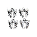 Antique Silver Zinc Alloy Bow Tie Charm Pendant No.420284 for DIY Necklace Bracelet Jewelry Making view 2