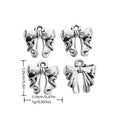 Antique Silver Zinc Alloy Bow Tie Charm Pendant No.420284 for DIY Necklace Bracelet Jewelry Making view 1
