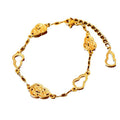 Gold Plated Copper Floral Gourd Bangle For Women New Chinese Light Luxury Jewelry view 5